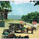 Montreal Quebec Postcard Mont Royal Lookout Chalet Horse Drawn Carts