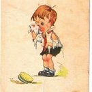 Kiddie Comic Postcard Boy Bloody Nose No More Shiek Charles Twelvetrees