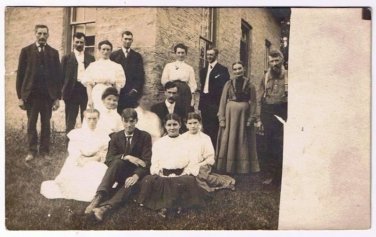 RPPC Postcard Extended Large Family Gathering Early 20th Century