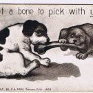 Comic Postcard F A Moss Got A Bone To Pick Artist Signed 1909