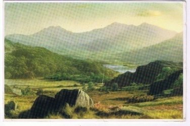 Mount Snowdon Wales Postcard View From Capel Curig