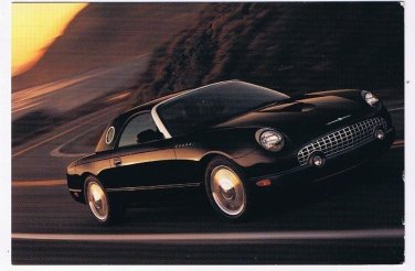 Car Postcard 2002 Ford Thunderbird Original Ford Card