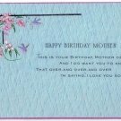 Birthday Postcard Pink Flowers & Bluebirds Mother Card (Saxony)