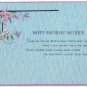 Birthday Postcard Pink Flowers & Bluebirds Mother Card (Saxony)