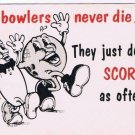Comic Funny Postcard Old Bowlers Never Die No 451 1975 Universal Crafts Toronto