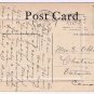 1919 Postcard Geese Canoe People On Lake Embossed Edge Of Picture