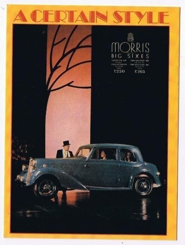 Vintage Car Postcard England Morris Big Sixes Ad Reproduction