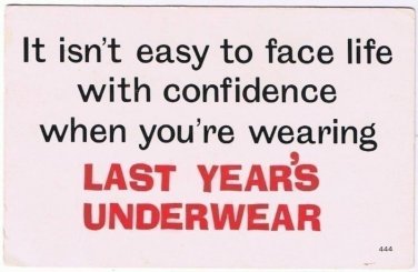 Comic Funny Postcard Last Years Underwear No 444 1975 Universal Crafts Toronto