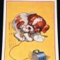 VINTAGE Signed Gilson Both Ends Meet Postcard 1920s