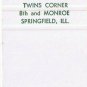Matchbook Cover Saputo Pizza House Twin Corners Springfield Illinois