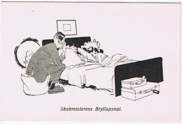 Postcard Chess Master's Wedding Night Skakmesterens Bryllupsnat