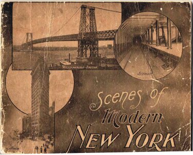 Scenes of Modern New York  L.H. Nelson Co. Vintage 1905 Centerfold Singer Bldg