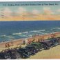 Postcard Parking Plaza & Public Bathing Area Vero Beach Florida Old Cars