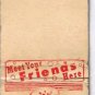 Matchbook Cover Real Bar B Q Meet Your Friends Here