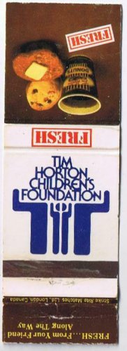 Charity Matchbook Cover Tim Horton's Childrens Foundation