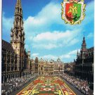 Belgium Postcard Grand Place Market Square Flower Carpet