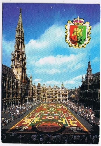 Belgium Postcard Grand Place Market Square Flower Carpet