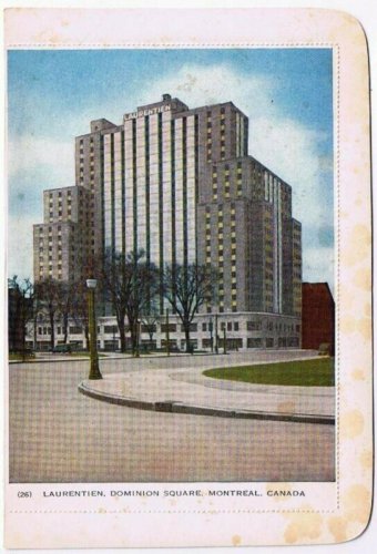 Montreal Quebec Postcard Folkard Larentien Hotel Dominion Square