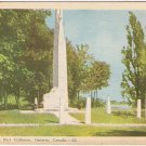 Postcard War Memorial Port Colborne Ontario