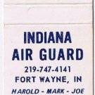 Military Matchbook Cover Fort Wayne Indiana Air Guard