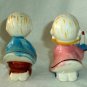 Children Salt & Pepper Shakers Boy Reading Girl Candle Retro