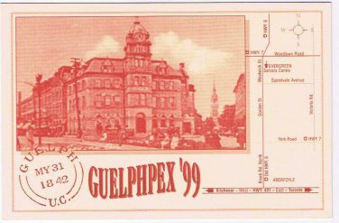 Ontario Postcard Guelph Guelphpex 1999 Post Office