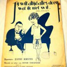 Jeanne Horsten Sheet Music Tij Melt Altijd Alles Doen Wat Ik Niet Wil Foxtrot