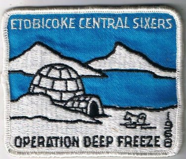 Etobicoke Central Sixers Operation Deep Freeze Iron On Sew On Patch 3 x 3 1/2"