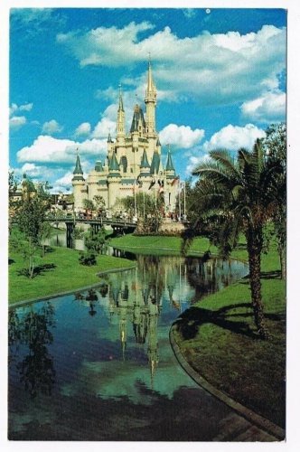 Florida Postcard Disney World Cinderella Castle Gothic Spires