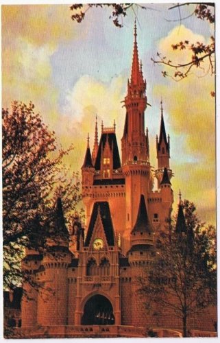 Disney Postcard Cinderella Castle Fantasyland