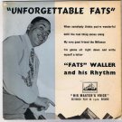 Fats Waller Unforgettable Fats 45 rpm When Someone Thinks You're Wonderful