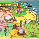 United Kingdom UK Postcard Pictoral Map Of Border Country