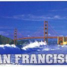 California Postcard San Francisco Golden Gate Bridge Waves Crashing Baker Beach