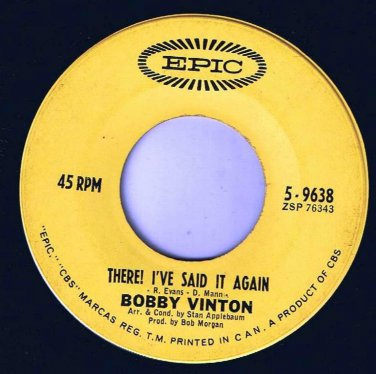 Bobby Vinton There I've Said It Again 45 rpm The Girl With The Bow In Her Hair