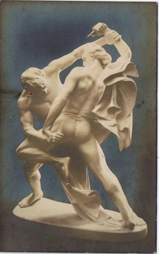 Postcard Art The Knife Wrestlers Johan Peter Molin B&Atilde;&curren;ltesp&Atilde;&curren;nnarna Belt Binders