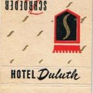 Matchbook Cover Hotel Duluth Schroeder Hotel Black Bear Louinge Duluth Minnesota