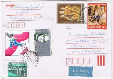 Stamps Art Hungary Envelope Budapest Wise Men Virgin Penicillin Olympic