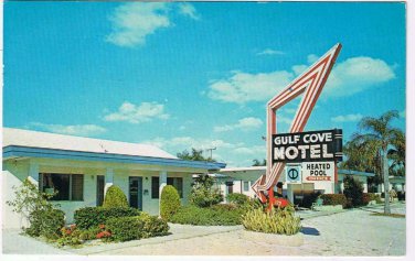 Postcard Gulf Cove Motel Lido Beach Sarasota Florida