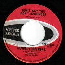 Beverly Bremers Don't Say You Don't Remember 45 rpm Get Smart Girl Canadian Pr