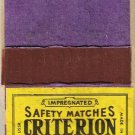 Matchbox Cover Criterion Safety Matches