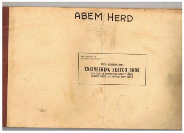 Royal Canadian Navy Engineering Sketch Book 1960s