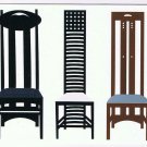 Furniture Postcard Scottish Chairs Argyle St Tea Rooms Hill House Ingram St Tea