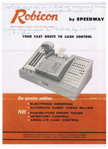 Advertising Robicon by Speedway Remote Ordering Billing Inventory
