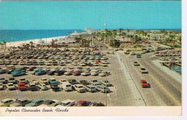 Postcard Popular Clearwater Beach Florida Older Cars