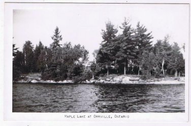 Ontario Postcard RPPC Maple Lake Near Orrville Ontario