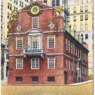 Massachusetts Postcard Boston The Old State House Washington & State