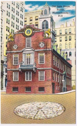 Massachusetts Postcard Boston The Old State House Washington & State