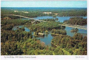 Ontario Postcard Ivy Lea Bridge 1000 Islands Linking Canada & USA