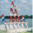 Postcard Cypress Gardens Water Ski Revue Human Pyramid Florida
