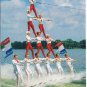 Postcard Cypress Gardens Water Ski Revue Human Pyramid Florida